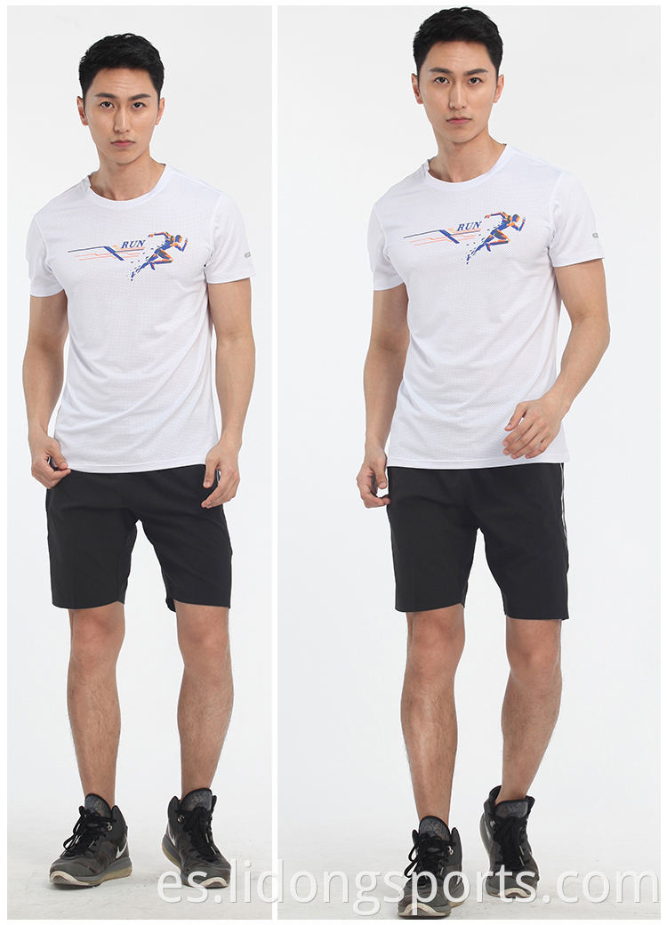 Wholesale ajuste al aire libre jogging camiseta camiseta deportiva / camiseta de ropa deportiva para hombre